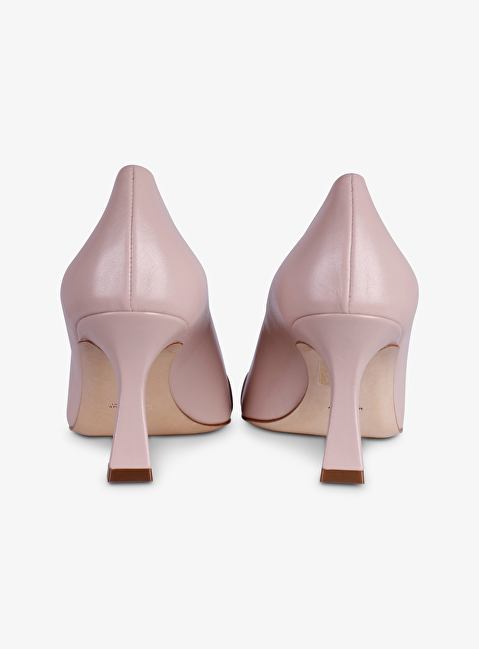 Pump Kitten Heel Leder Nude Delscher Fashion