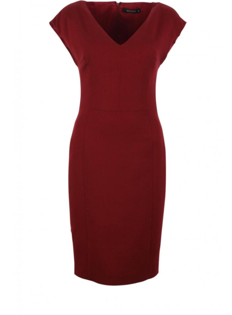 voorbeeld beneden Ideaal jurk bordeaux rood | DELSCHER. Fashion