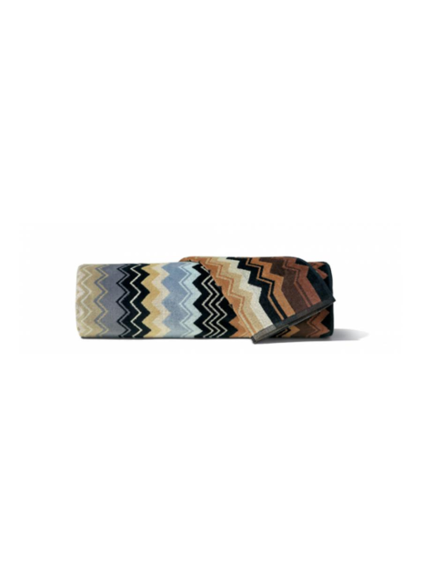 Facetowel Giacomo zigzag zwart bruin blue 30x30