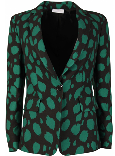 Blazer print zwart groen