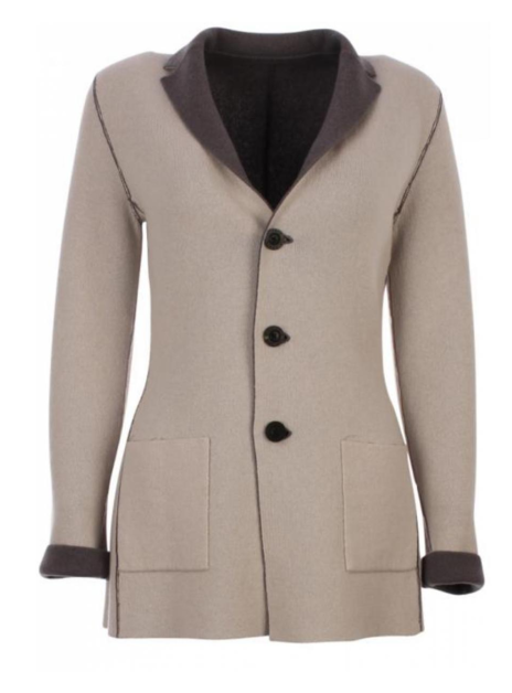 vest double face kiezel grijs