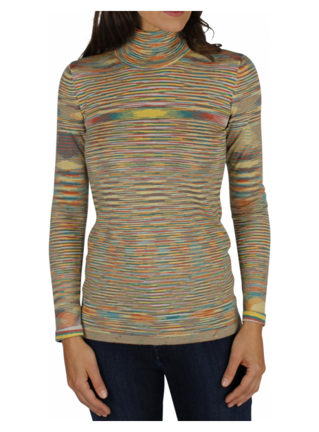 Pull col geel, groen