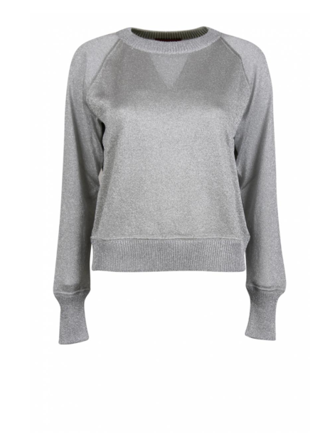 Pull zilver met ronde hals