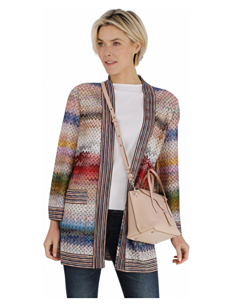 Vest zigzag dessin multicolor