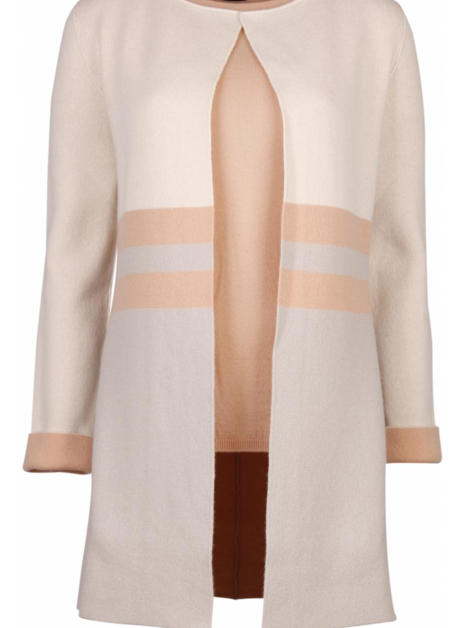 Vest cashmere reversible peach