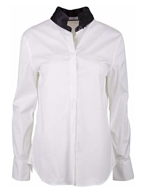 Blouse wit met zwart