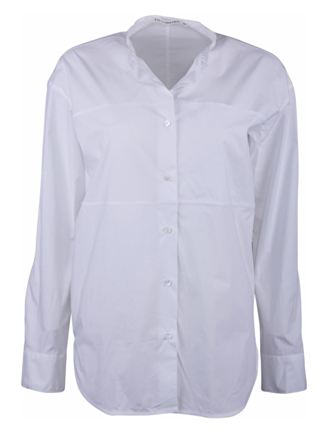 Blouse wit stretch katoen