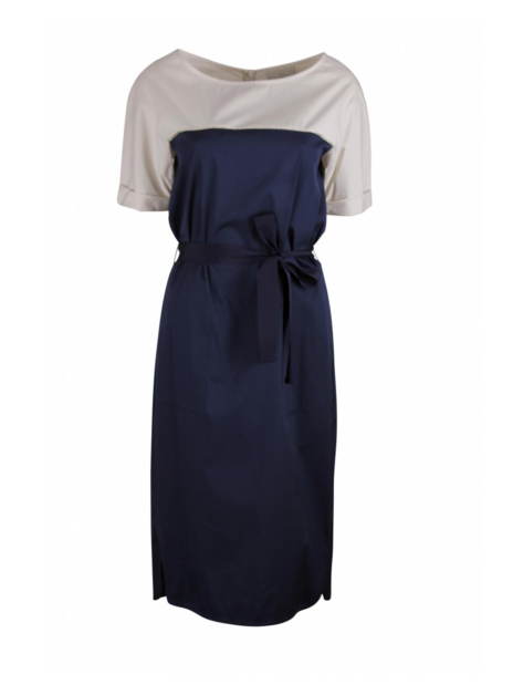 Jurk offwhite marine