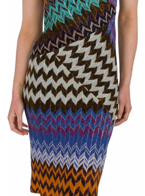 Jurk lurex zigzag dessin