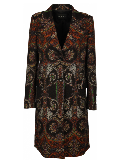 Blazer lang dessin zwart terra