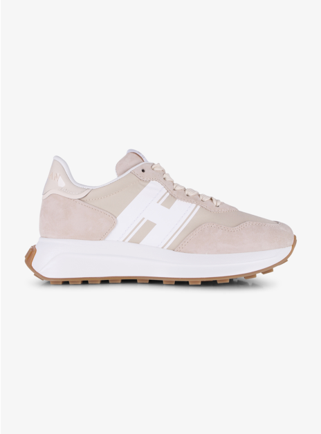 Sneaker H641 suede licht zand beige