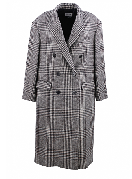 Jas Lojima ruit ecru zwart