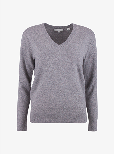 Weekend pullover v hals cashmere grijs melange