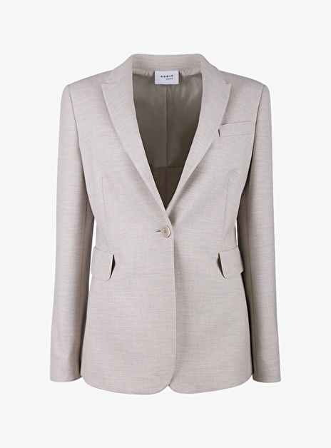 Broekpak grijs beige melange