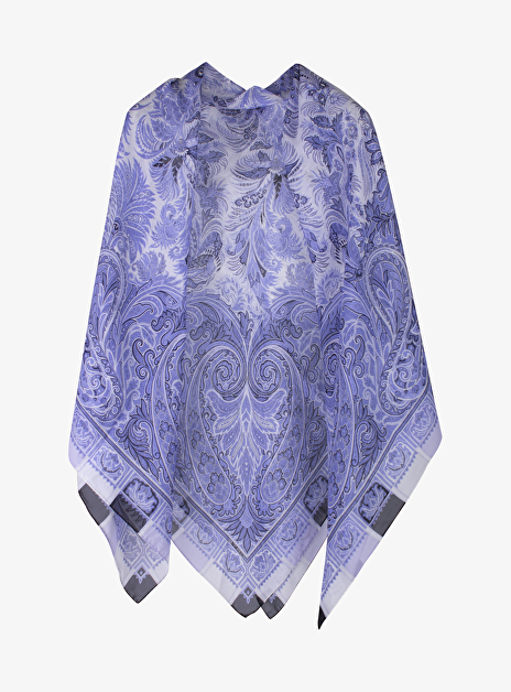 Shawl paisley blauw lila zwart
