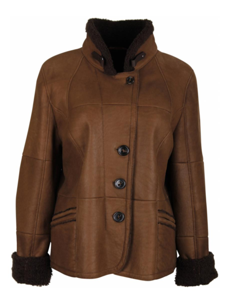 Jas lammy leder bruin