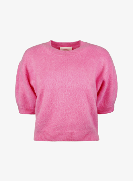 Pull brushed cashmere roze