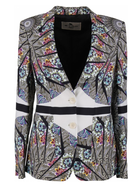 Blazer bloem abstract print