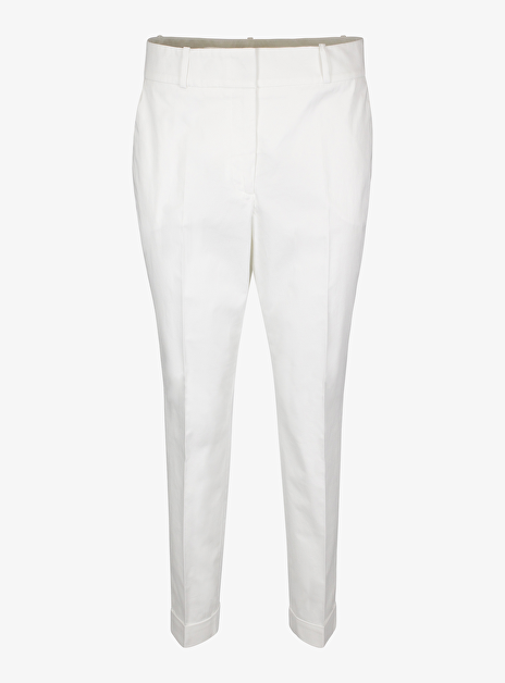 Pantalon katoen wit met omslag