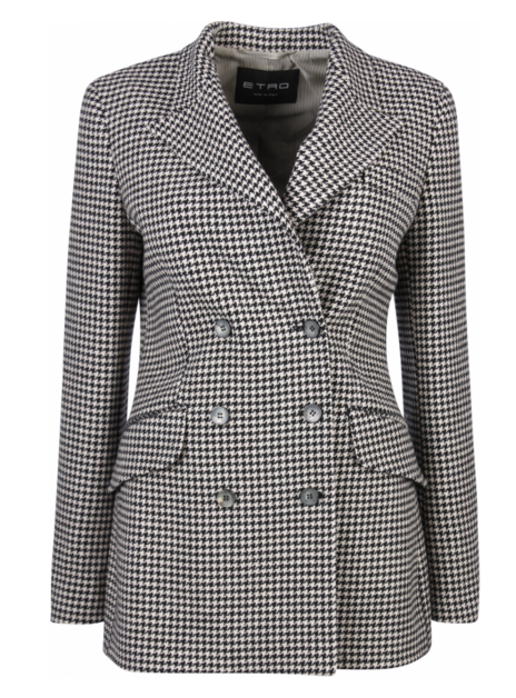 Blazer pied de poule zwart beige