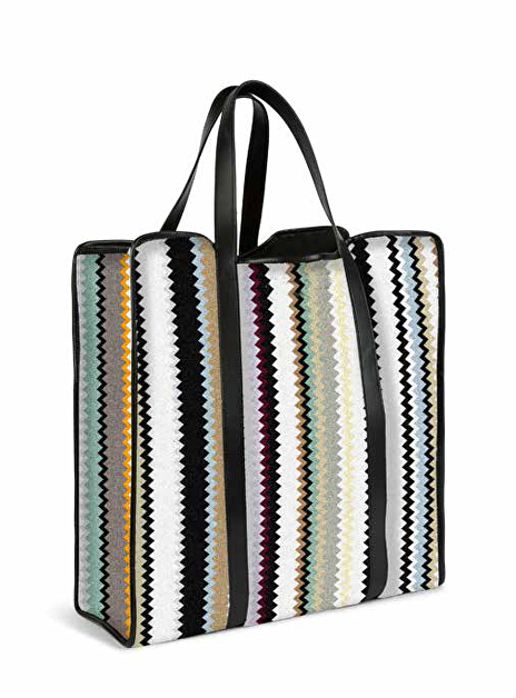 Curt strandtas zig zag