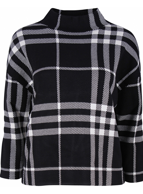 Pull turtle ruit zwart offwhite