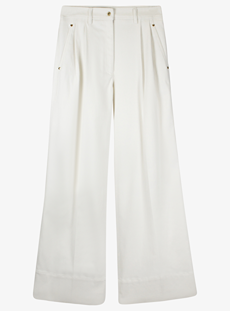 Jeans barry bandplooi denim offwhite