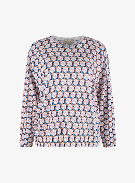 Pull abstract print wit pink blue