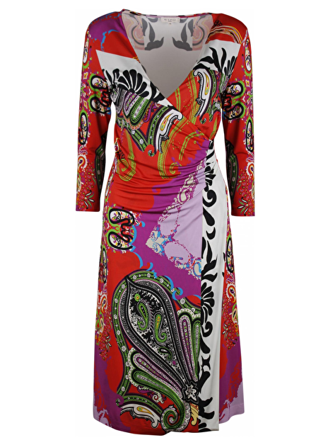 Jurk rood multicolor