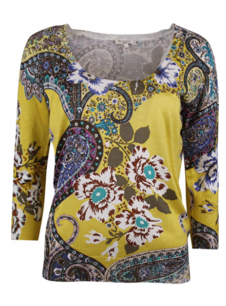Pull paisley en bloem geel