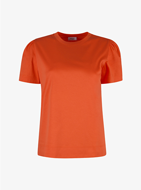 Shirt oranje met pofmouw