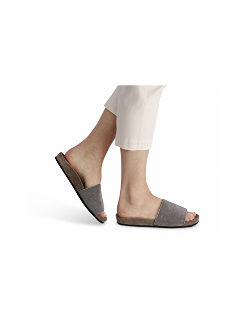 Sandalette zilver glitter kraaltjes