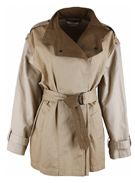 Jas Kelly canvas beige structuur