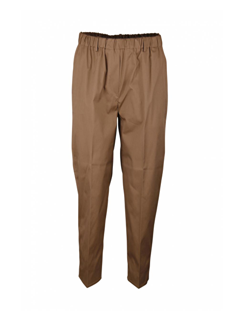 Pantalon elastische taille beige