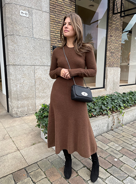 Jurk cashmere bruin