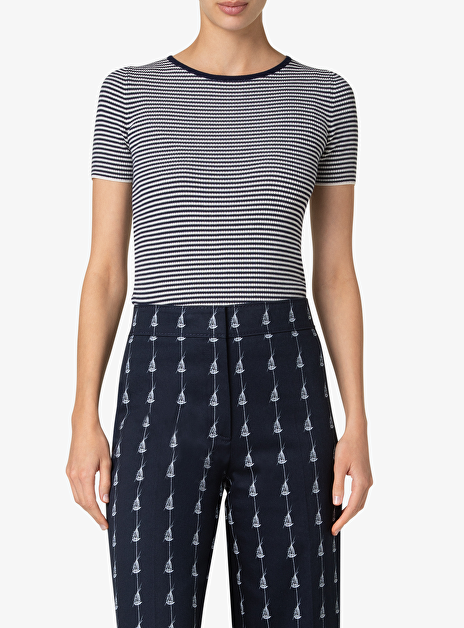 Pull streep marine wit