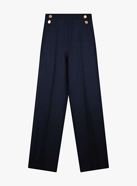 Pantalon marine met gouden knopen