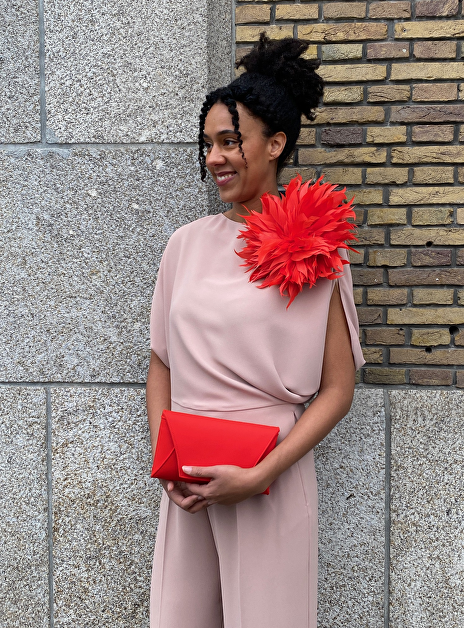 Top choc crêpe nude roze