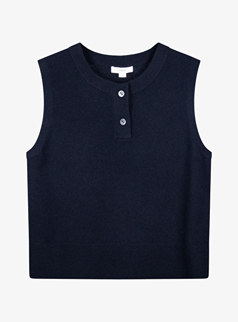 Pull knoopjes marine mouwloos