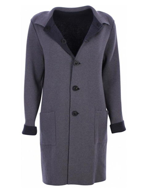 vest double face rever grijs