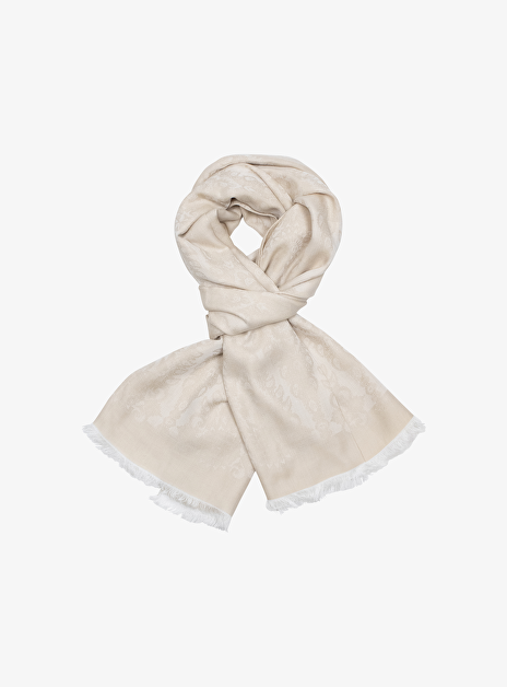 Shawl beige ton sur ton ingeweven print