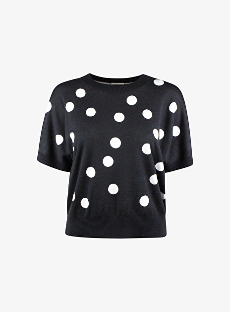 Pull polkadot zwart wit