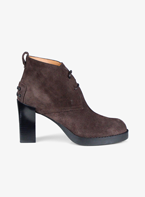 Enkellaars suede bruin