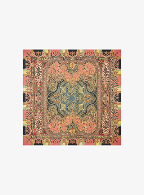 Shawl oranje multicolor dessin