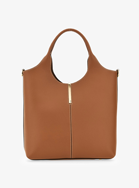 Tote shopping bag small cognac