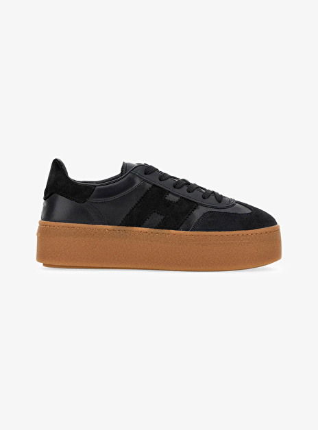 Sneaker h681 zwart PLATEAU zool