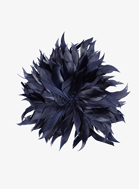 Broche dora plumes marine