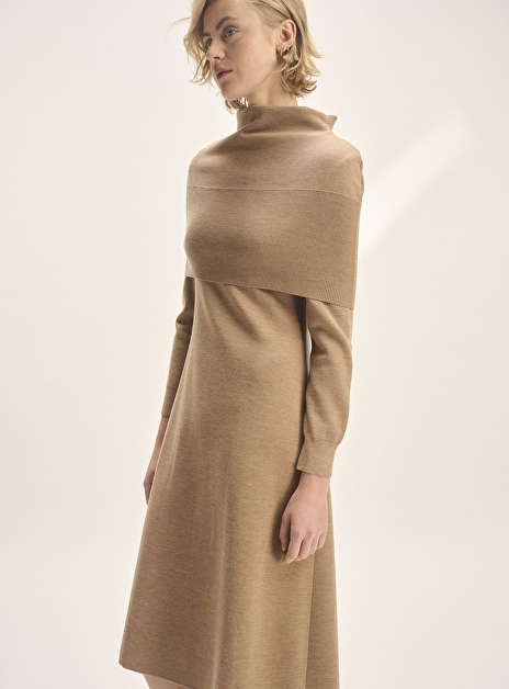 Jurk melody wol camel