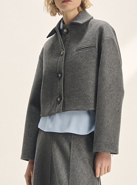 Blazer dylan flannel grijs