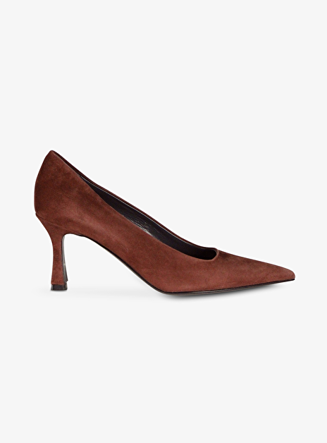 Pump suede pointy rood tint
